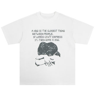 Embracing Slogan Printed Short Sleeve T-Shirt