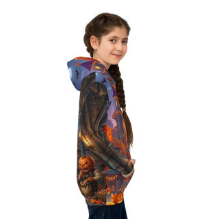 Jack-o'-Lantern Haunted Castle Kids Hoodie 6