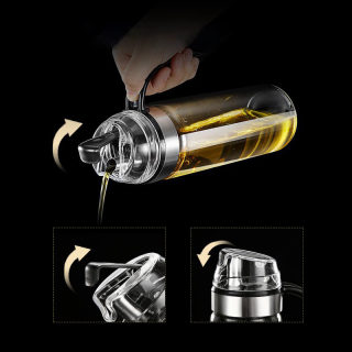 Automatic Glass Oil & Soy Sauce Bottle | Self-Opening Lid 5