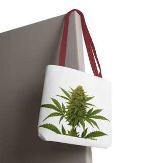 Cannabis Bud Illustration Tote | Botanical Cannabis Plant Tote 94