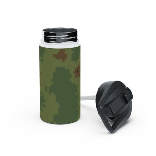 Pixel Camouflage Stainless Steel Water Bottle | Standard Lid 5