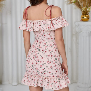 Floral French Dress for Women | Fashion Short Skirt Style 4