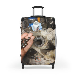 Mechanic Ball Bearing Close-Up Suitcase | Industrial Workshop Travel Luggage 3