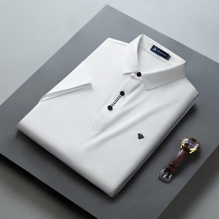 Flip Collar Seamless Short Sleeve T-Shirt for Men | Business Casual