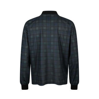 Letter Badge Print V-Neck Long Sleeve Shirt | American Retro 4