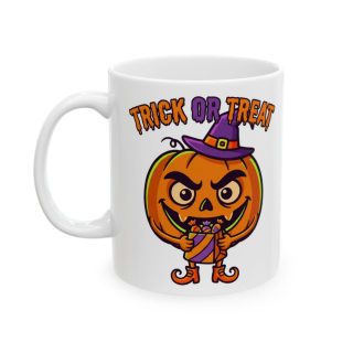 Trick or Treat Pumpkin Candy Mug | Halloween Ceramic Coffee Cup 7