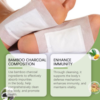 HOUKEA Bamboo Charcoal Foot Patches | Gentle Daily Foot Care 2