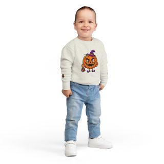 Jack-o'-Lantern Witch Pumpkin Toddler Sweatshirt 26