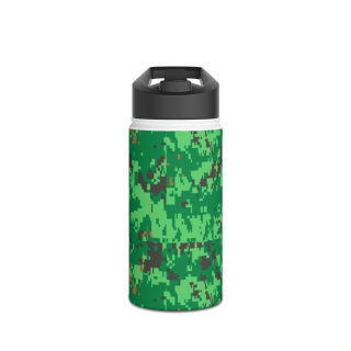 Green Digital Camo Water Bottle | Stainless Steel, Standard Lid