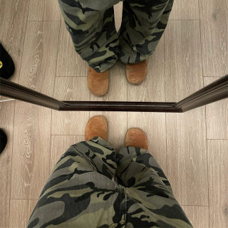Camouflage Casual Wide Leg Washed Workwear Jeans | Men's 4