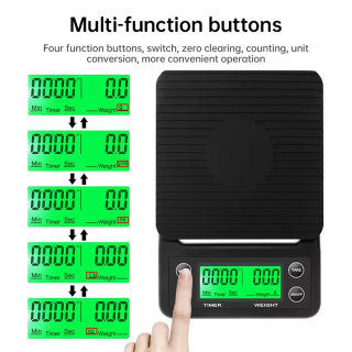Digital Kitchen Scale with Timer, High-Precision LCD, up to 5kg 3