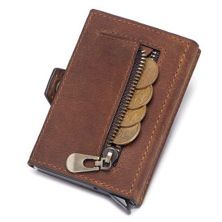 Men's Leather Card Holder | European Style Cowhide Coin Purse 5