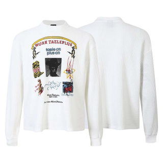 Hand-Drawn Letter Print Long Sleeve T-Shirt | American Retro 5