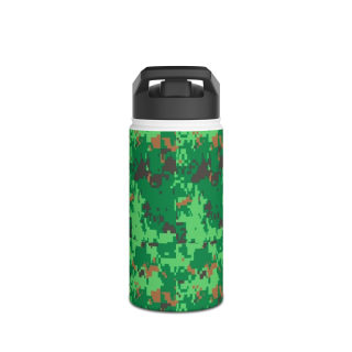 Green Digital Camo Water Bottle | Stainless Steel, Standard Lid 2
