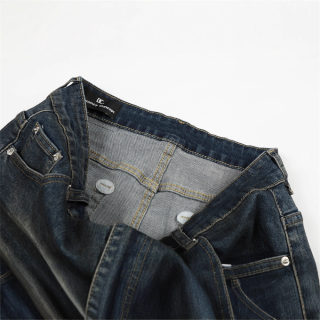 Men's Cat-Whisker Distressed Splatter-Paint Jeans 3