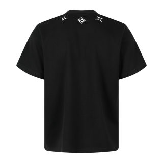 Star Print Short Sleeve T-Shirt | Unisex Rhinestone Detail 4