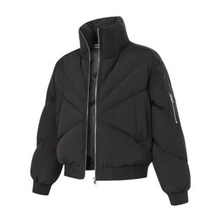 Patchwork Thick Stand-Collar Cotton Coat