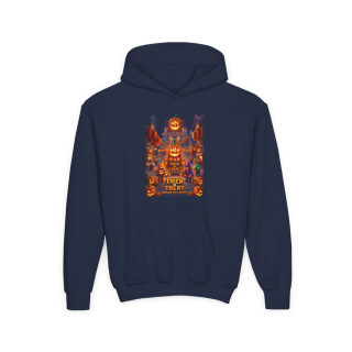 Spooky Pumpkin Patch Trick or Treat Kids Hoodie 17