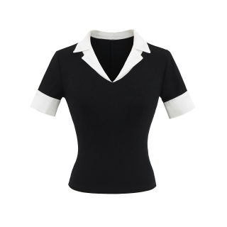 Slim Fit Short Sleeve T-Shirt | Color Block Crew Neck 6