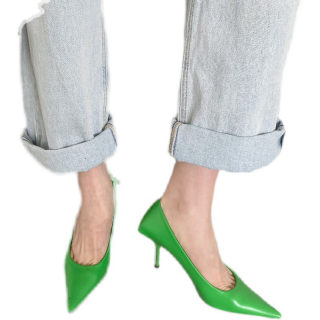 Women's Pointed-Toe Pumps | Thin High Heels, PU Leather