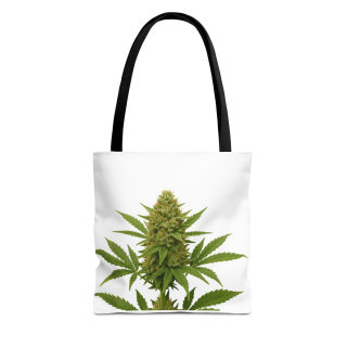 Cannabis Bud Illustration Tote | Botanical Cannabis Plant Tote 16