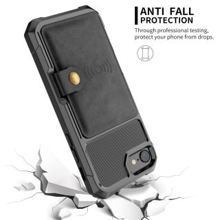 PU Leather Wallet Case with Car Magnet for iPhone 5