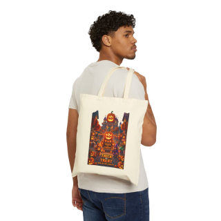 Halloween Pumpkin Patch Trick or Treat Tote | Haunted Town Jack-o'-Lanterns 7