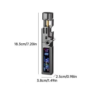 Windproof High-Power Outdoor Torch Lighter | LED Display, Bottle Opener