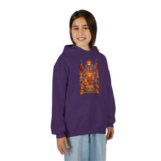 Spooky Pumpkin Patch Trick or Treat Kids Hoodie 45