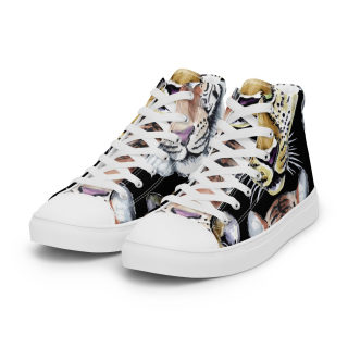 Men's High-Top Canvas Shoes "Lion Print" 16