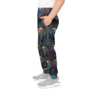 Neon Skull Pumpkin Kids Joggers 5