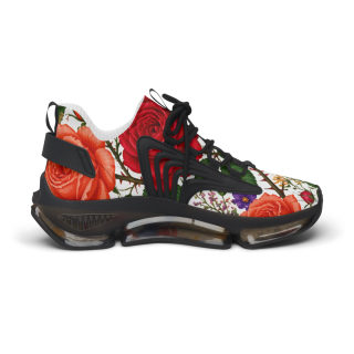 Vintage Rose Floral Mesh Sneakers | Floral Pattern Athletic Shoes 8