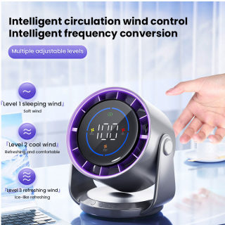 Rechargeable Desktop Fan with Digital Display, 100 Speed Settings 3