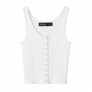Hot Girl Ribbed Knit Sleeveless Top 4