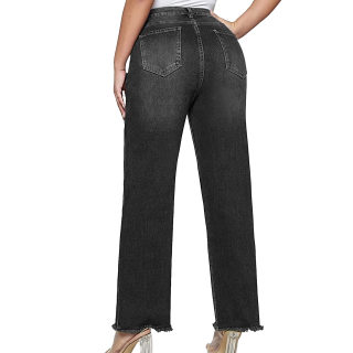 Vintage Washed Cat-Whisker Distressed Cropped Jeans | Women's 5