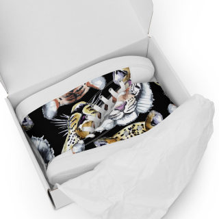 Men's High-Top Canvas Shoes "Lion Print" 9