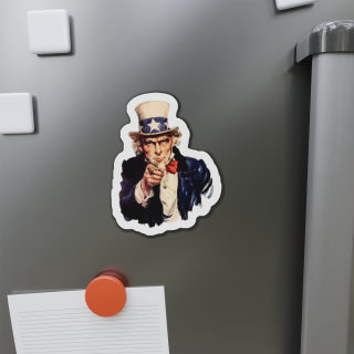 Uncle Sam Pointing Die-Cut Magnet | Patriotic Americana Refrigerator Magnet 9