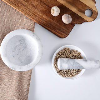 Marble Mortar and Pestle | Household Kitchen Spice Grinder 5