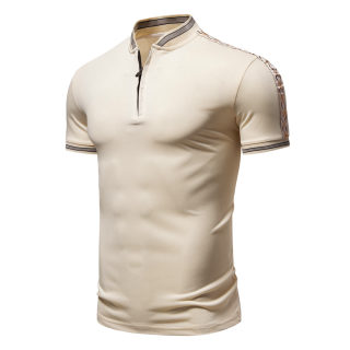 Men's Business Polo Shirt | Woven Tape Detail, British Style 4
