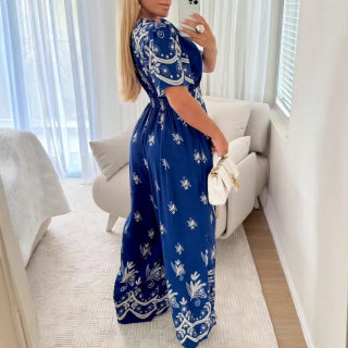 Flutter Sleeve V-Neck Wide Leg Jumpsuit | Ankle-Length 5