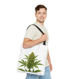 Cannabis Bud Illustration Tote | Botanical Cannabis Plant Tote 33
