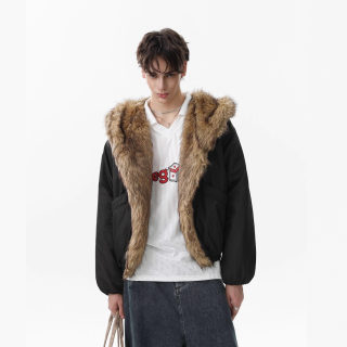 Wool Collar Warm Padded Jacket | Hooded 4