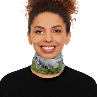 Cannabis Bud in Snow Neck Gaiter | Winter Neck Gaiter With Drawstring 7