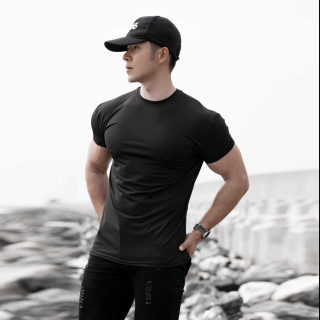 Men's Sport Casual Quick-Dry Fitness T-Shirt | Slim Fit Solid Color