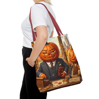 Pumpkin Head Businessmen Tote Bag | Halloween Pumpkin City Illustration 51