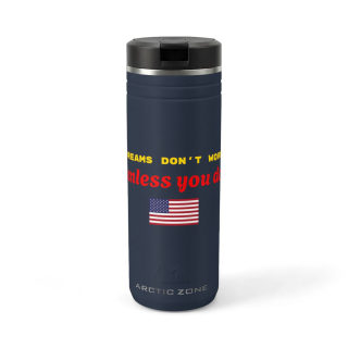American flag 'Dreams Don't Work Unless You Do' tumbler 3