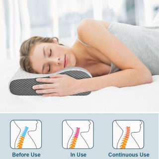 Ergonomic Memory Foam Gel Pillow | Firm Ventilated for Side Sleepers 2