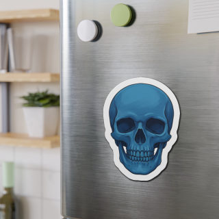 Blue Skull Die-Cut Magnet 11