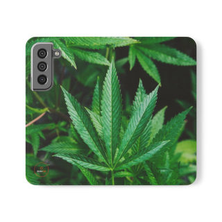 Marijuana leaf flip case