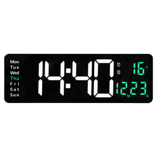 16-Inch Nordic-Style Digital LED Wall Clock